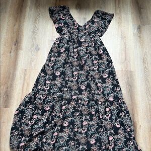 Universal Thread ⭐️ Black Floral Maxi Dress Size XS
